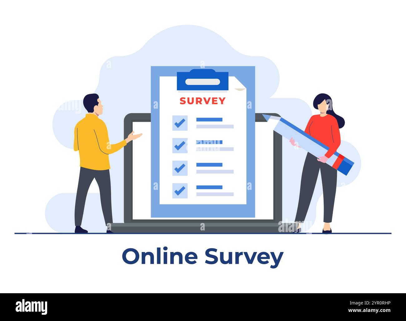 Modulo di sondaggio online sul concetto vettoriale di illustrazione piatta dello schermo del notebook, persone che compilano il modulo di sondaggio, servizio di feedback, notebook con elenco di controllo, Onlin Illustrazione Vettoriale Modulo di sondaggio online sul concetto vettoriale di illustrazione piatta dello schermo del notebook, persone che compilano il modulo di sondaggio, servizio di feedback, notebook con elenco di controllo, Onlin Illustrazione Vettoriale