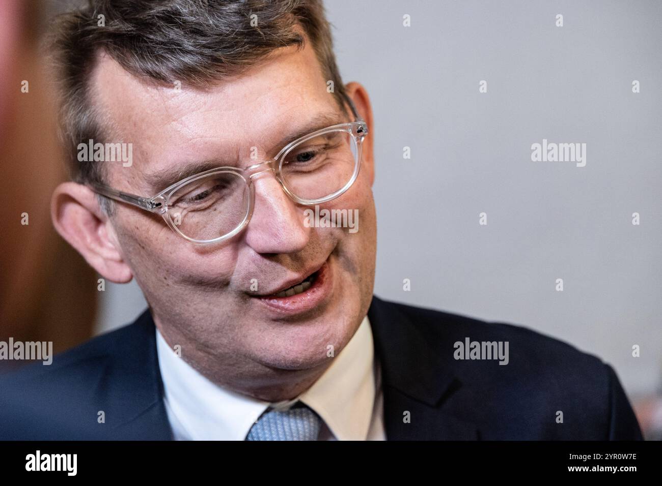 Il Viceprimo Ministro e Ministro della difesa Troels Lund Poulsen del Partito Liberale visto dopo l'apertura del Parlamento danese. Il Folketinget si apre. L'apertura segna l'inizio di un nuovo anno parlamentare. La giornata è iniziata con un servizio di chiesa presso la cappella del palazzo di Christiansborg. Foto Stock