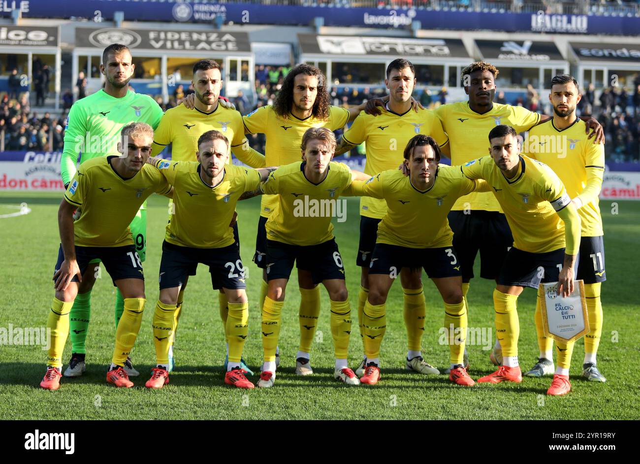 PARMA, ITALIA - 01 DICEMBRE: La squadra del Lazio pone durante la partita di serie A tra Parma calcio e SS Lazio allo Stadio Ennio Tardini il 1 dicembre 2024 a Parma. (Foto di MB Media) Foto Stock