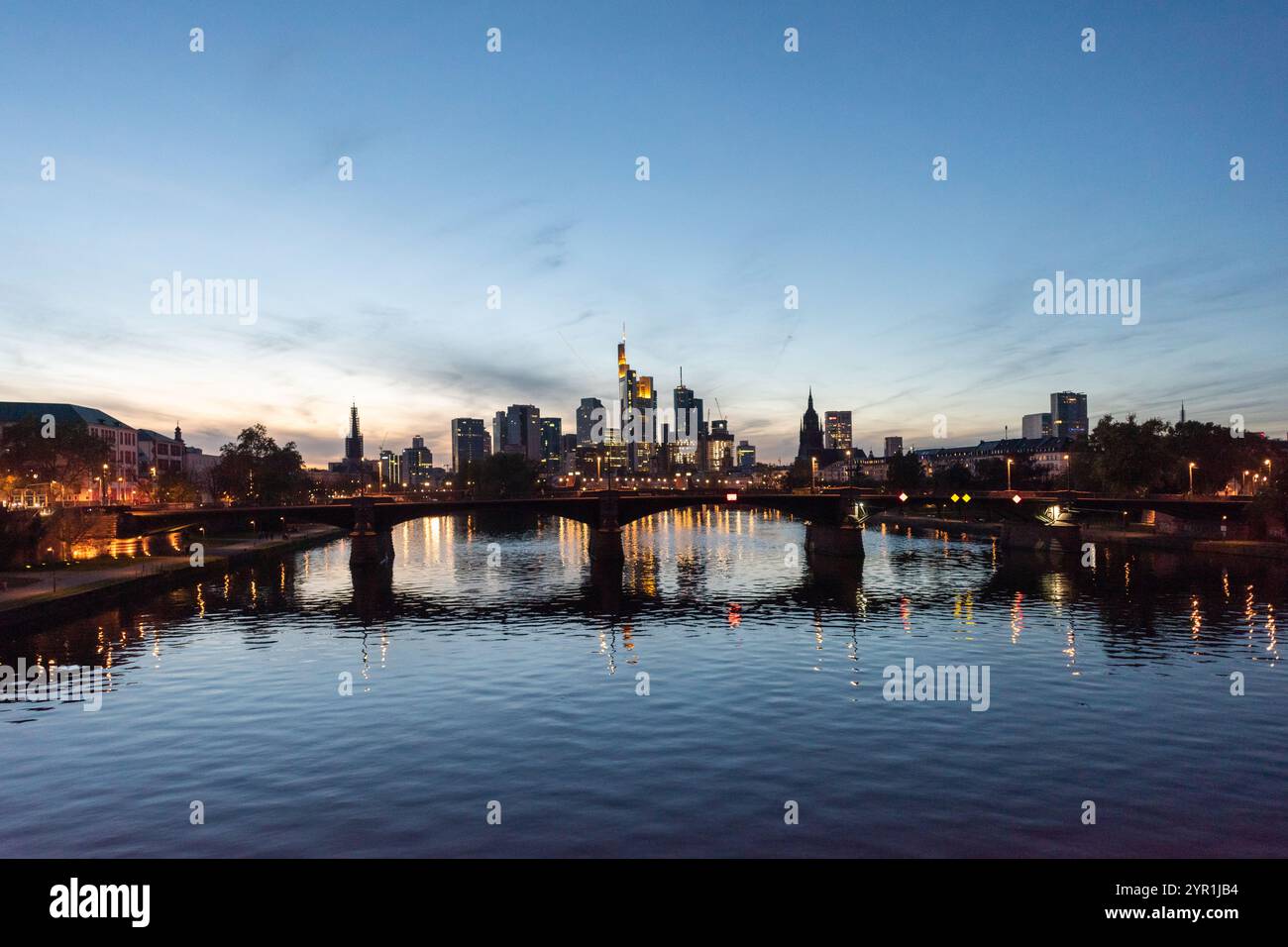 Fiume Main, Francoforte, Germania Foto Stock