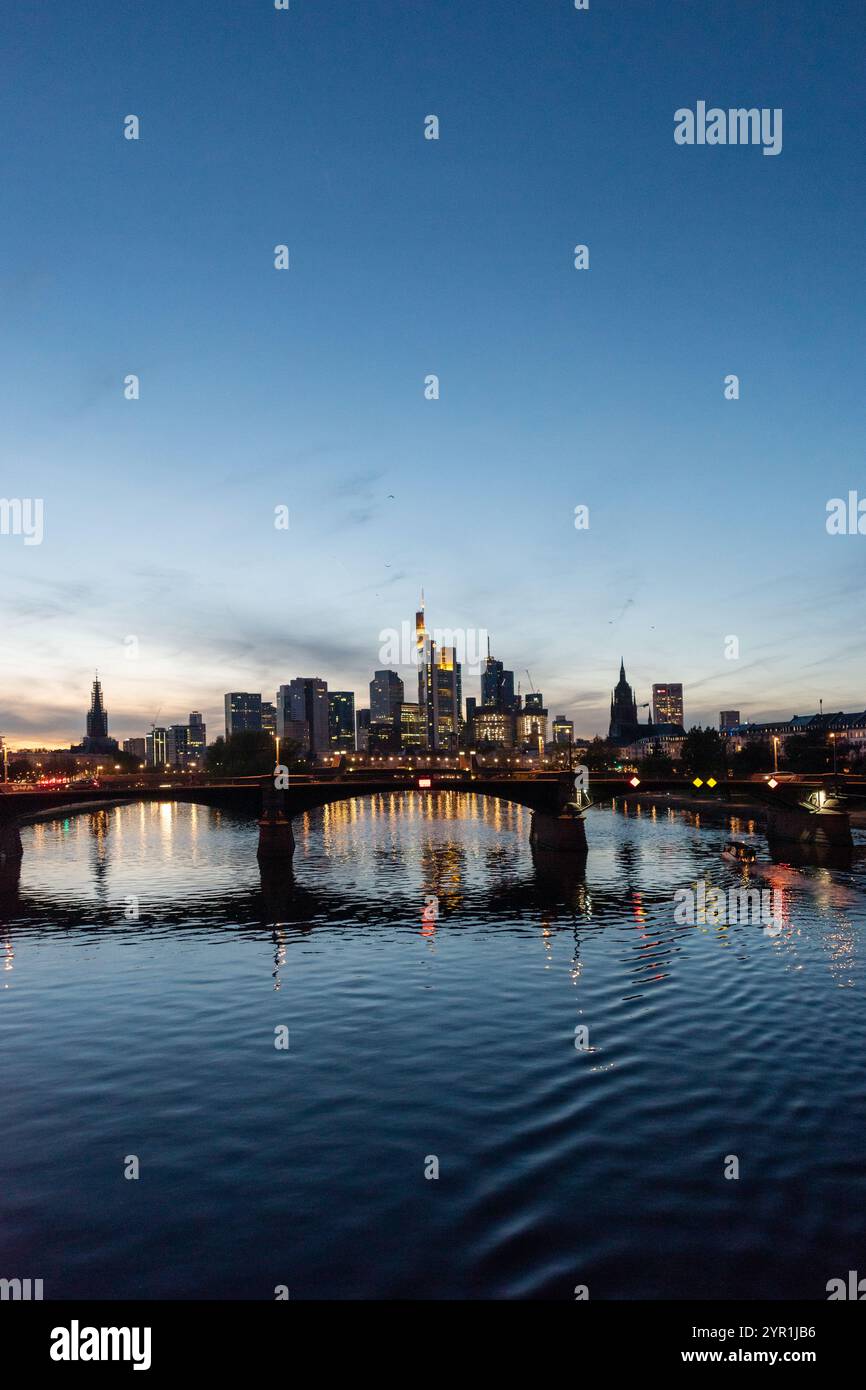 Fiume Main, Francoforte, Germania Foto Stock
