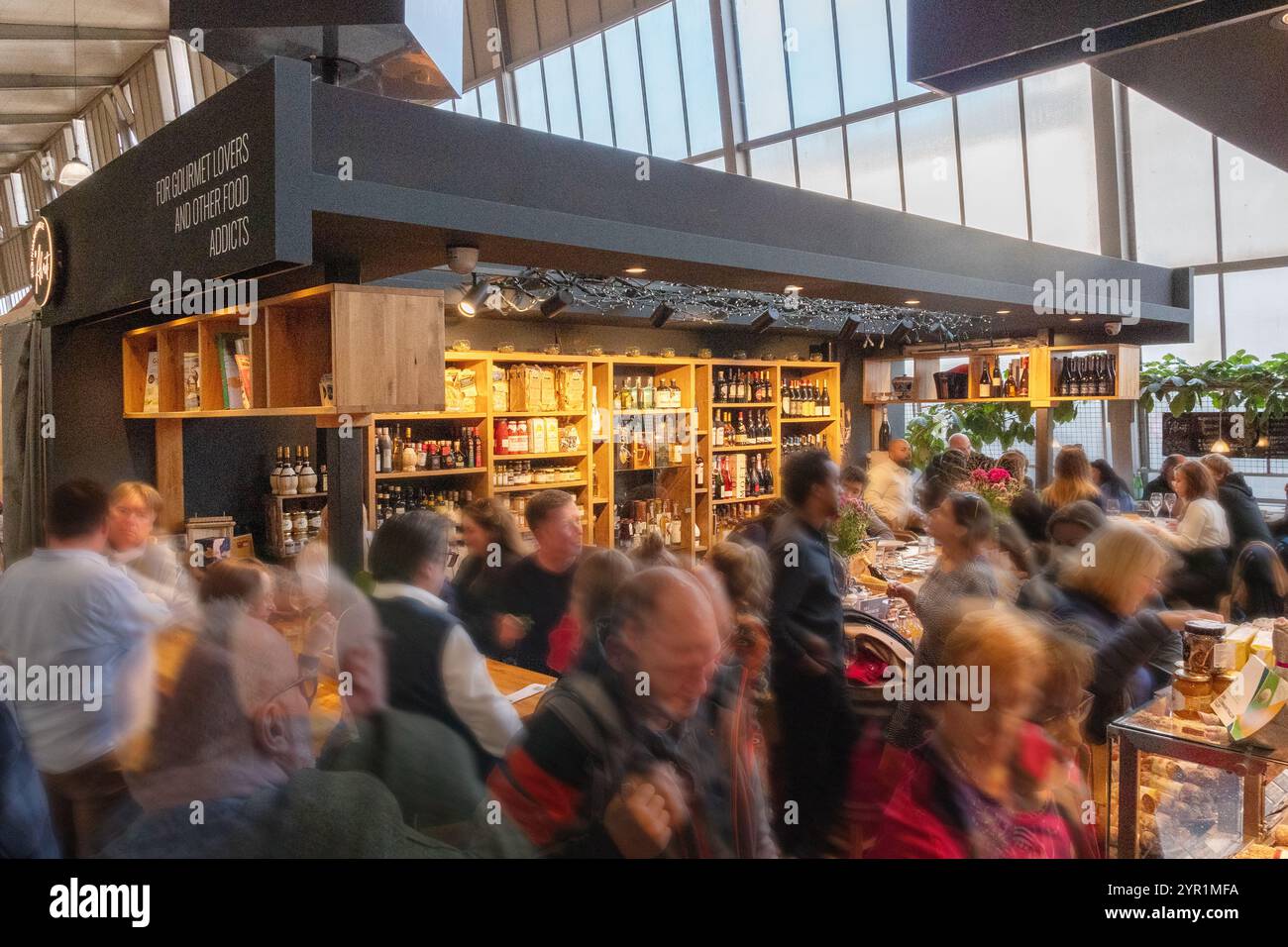 Kleinmarkthalle / mercato alimentare, Francoforte, Germania Foto Stock