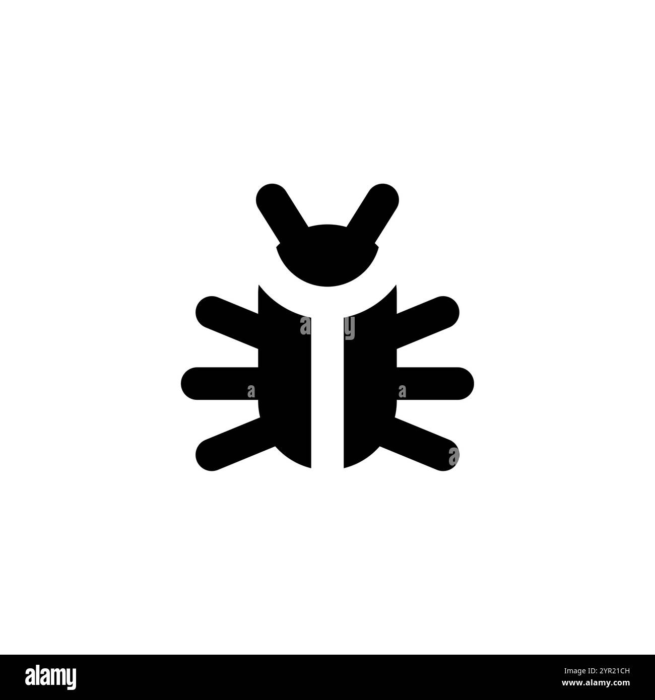 Simbolo dell'icona Pest. Beetle, insegna della mosca Illustrazione Vettoriale