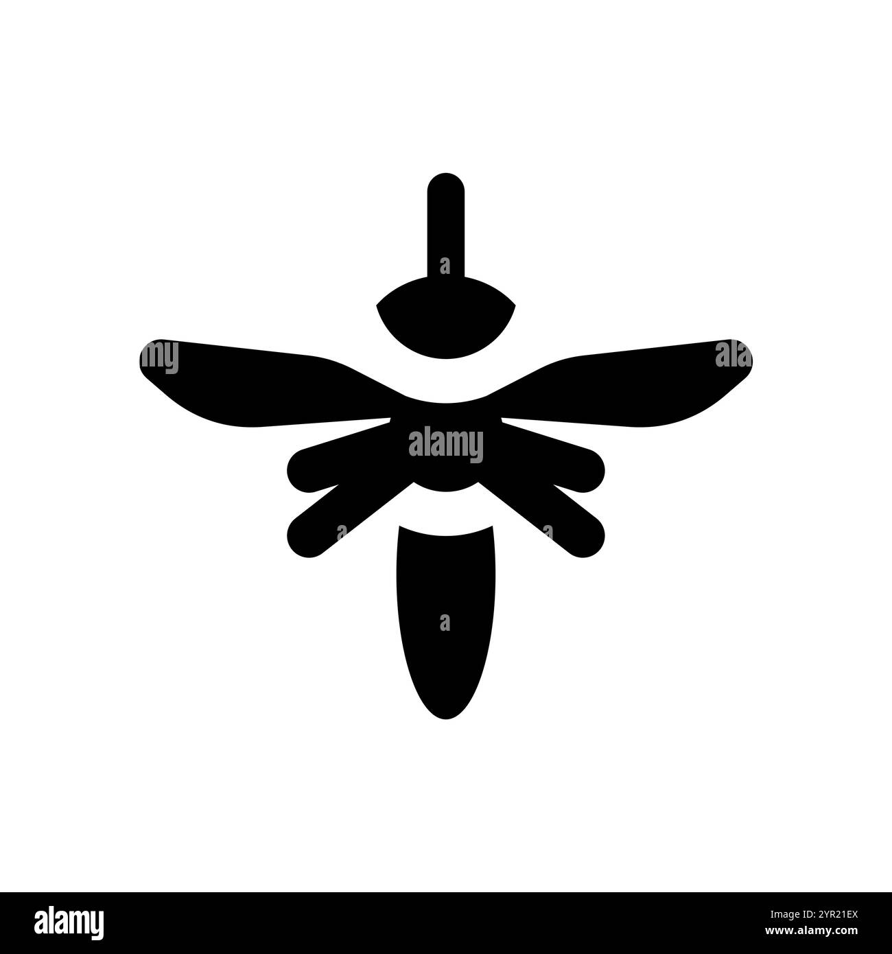 Simbolo dell'icona Pest. Beetle, insegna della mosca Illustrazione Vettoriale