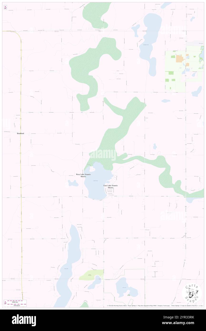 Township of Bradford, Isanti County, Stati Uniti, Minnesota, N 45 30' 53'', S 93 19' 39'', MAP, Cartascapes Map pubblicata nel 2024. Esplora Cartascapes, una mappa che rivela i diversi paesaggi, culture ed ecosistemi della Terra. Viaggia attraverso il tempo e lo spazio, scoprendo l'interconnessione del passato, del presente e del futuro del nostro pianeta. Foto Stock