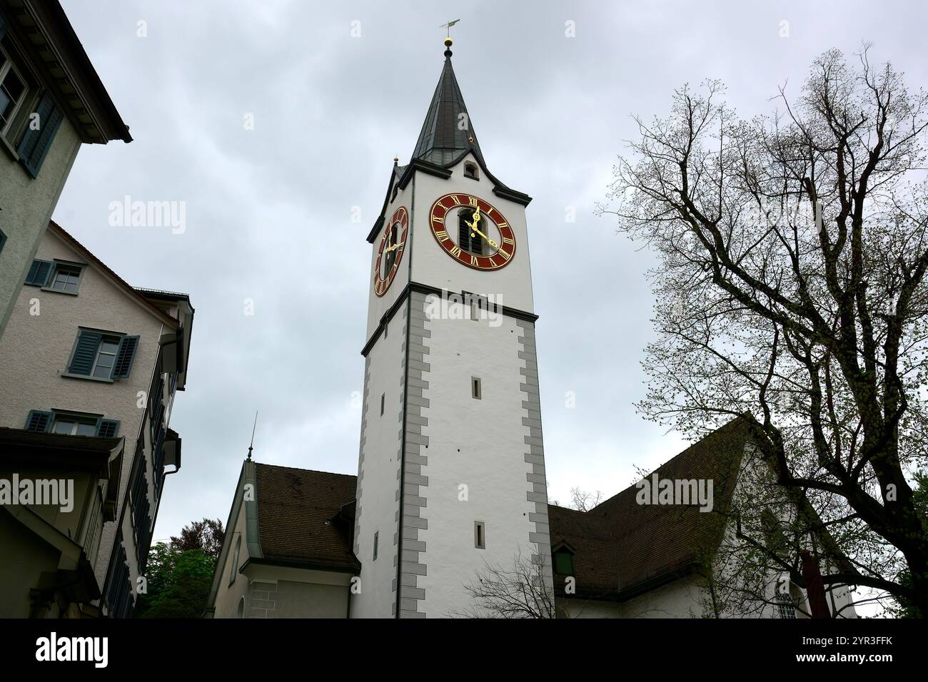 Kirche St. Mangen, Chiesa Evangelica riformata, San Gallo, Svizzera, Svizzera, Svizzera, Svizzera, Svizzera, Svizzera, Svizzera, Svizzera, Suisse, Svájc, Europa, patrimonio dell'umanità dell'UNESCO Foto Stock