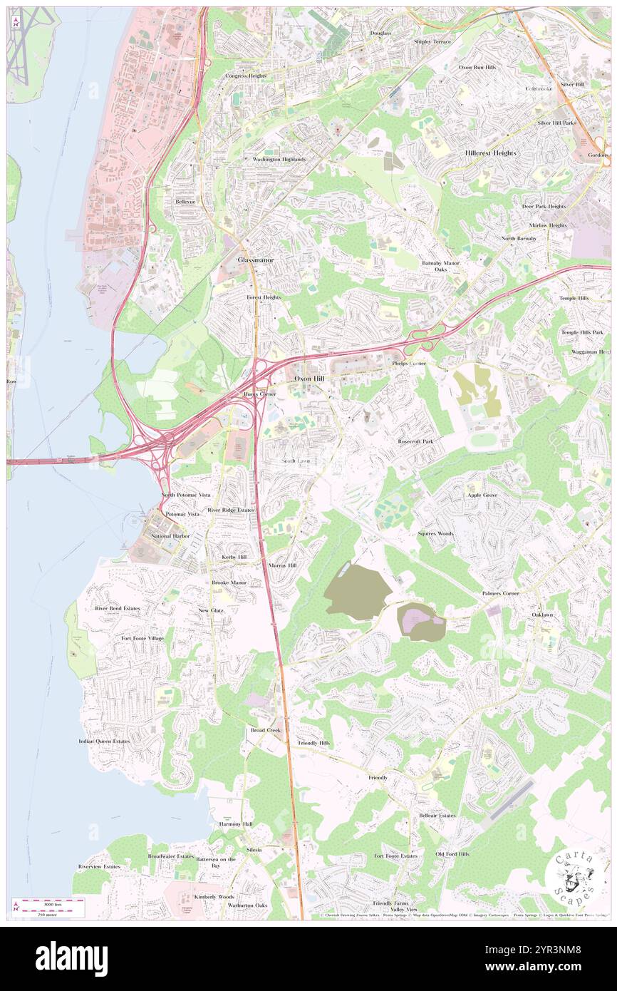 District 12, Oxon Hill, Prince George's County, Stati Uniti, Maryland, N 38 47' 33'', S 76 59' 23'', mappa, Cartascapes Map pubblicata nel 2024. Esplora Cartascapes, una mappa che rivela i diversi paesaggi, culture ed ecosistemi della Terra. Viaggia attraverso il tempo e lo spazio, scoprendo l'interconnessione del passato, del presente e del futuro del nostro pianeta. Foto Stock