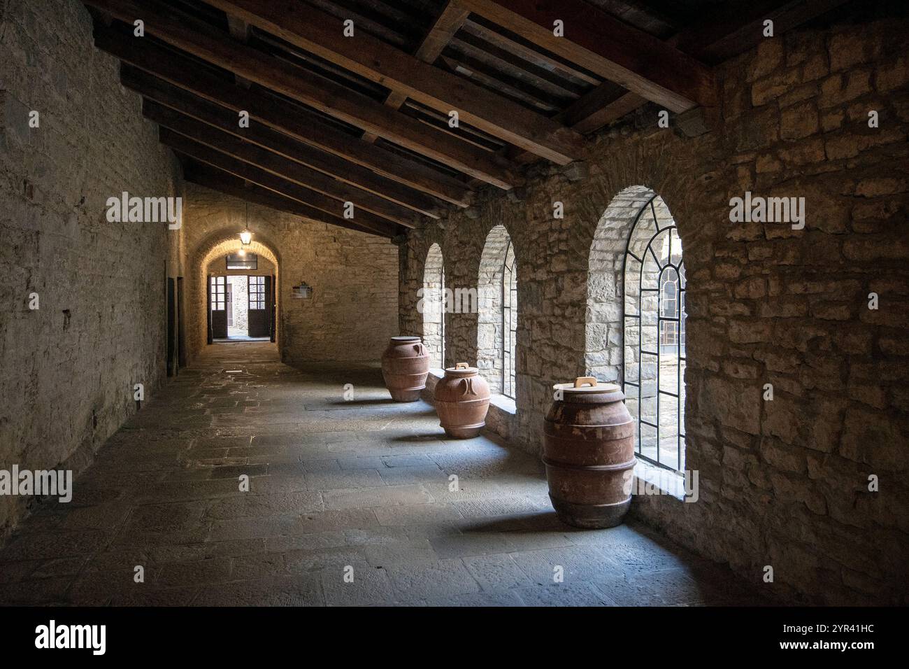 Santuario la Verna, chiusi della Verna, Toscana, Italia Foto Stock