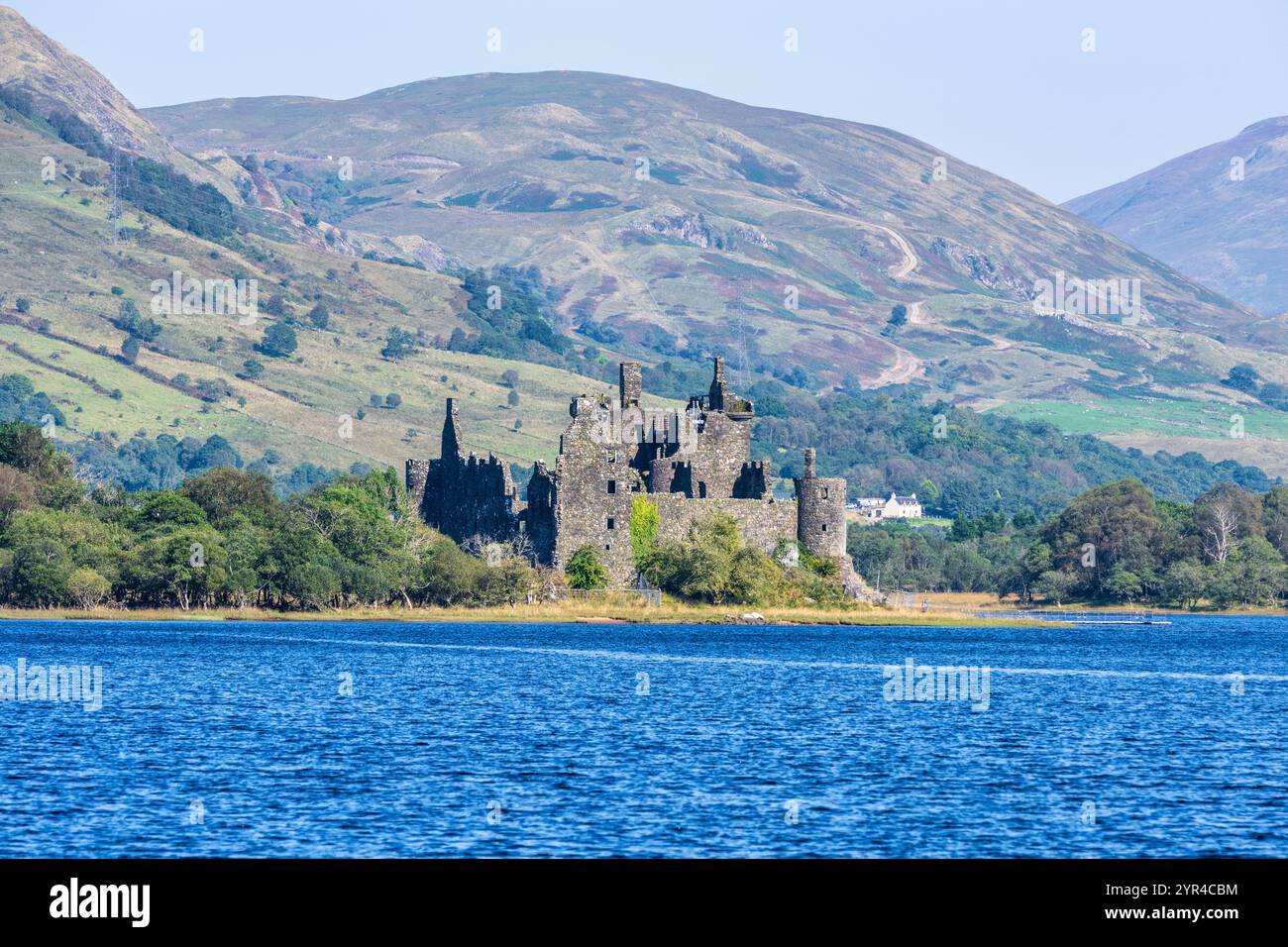 Kilchurn Castle sul Loch Awe ad Argyll e Bute, Scozia, Regno Unito Foto Stock