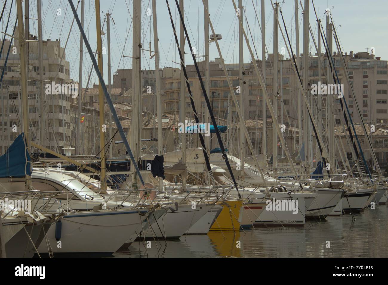 Porto cittadino mediterraneo Foto Stock