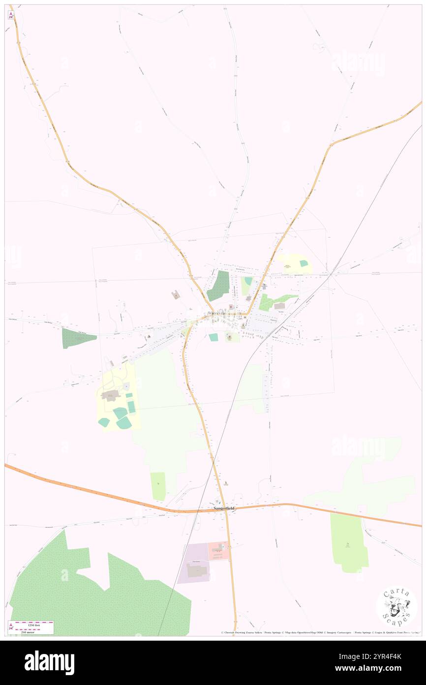 Villaggio di Waterville, contea di Oneida, Stati Uniti, Stati Uniti, New York, N 42 55' 50'', S 75 22' 48'', MAP, Cartascapes Map pubblicata nel 2024. Esplora Cartascapes, una mappa che rivela i diversi paesaggi, culture ed ecosistemi della Terra. Viaggia attraverso il tempo e lo spazio, scoprendo l'interconnessione del passato, del presente e del futuro del nostro pianeta. Foto Stock