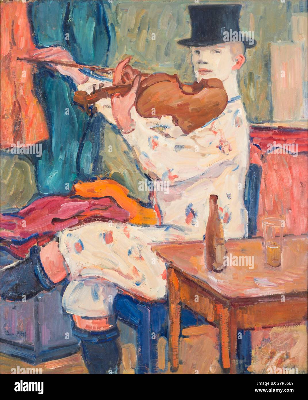 Gösta von Hennigs - Clown che suona il violino - 1915 Foto Stock