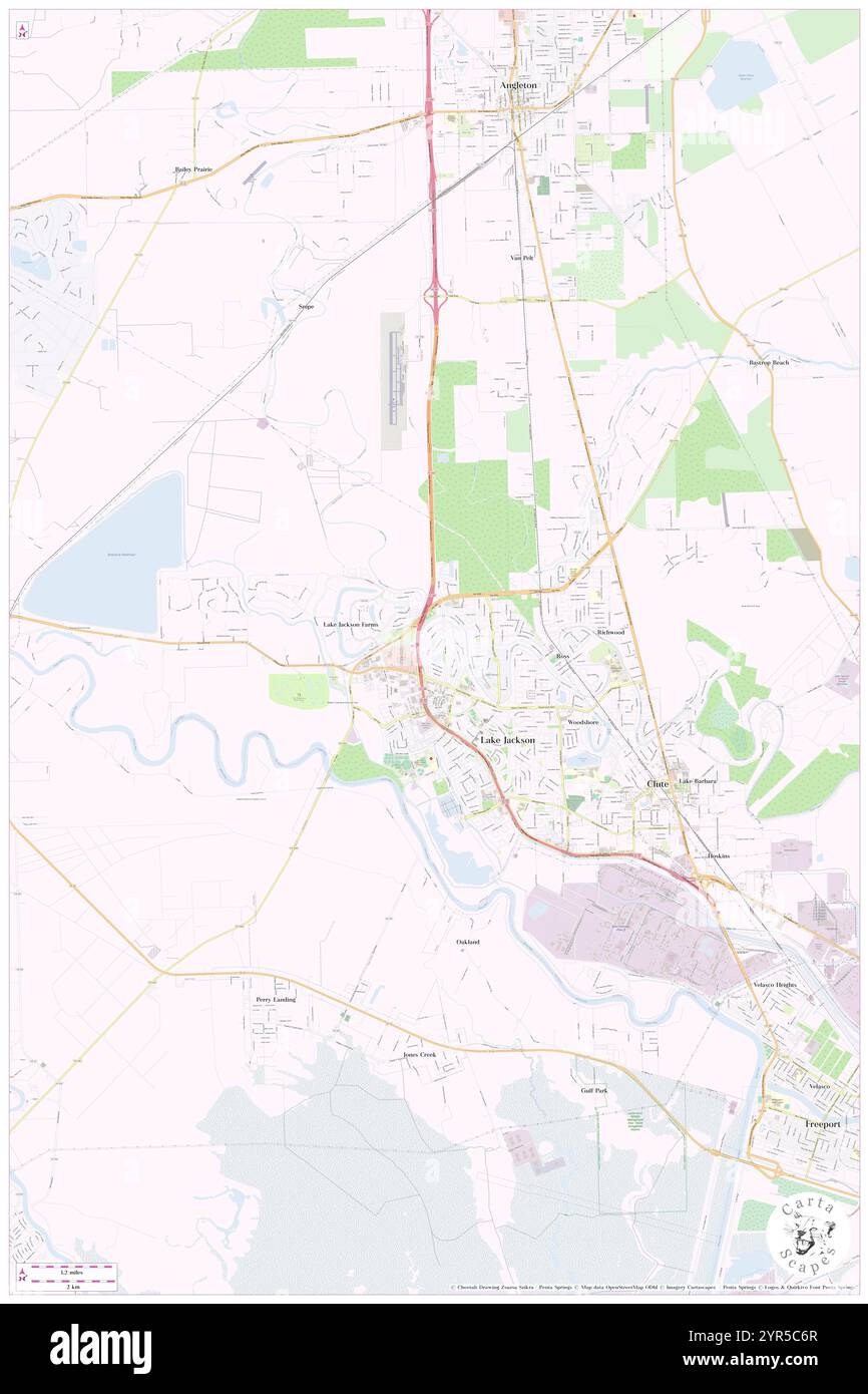 Città di Lake Jackson, Brazoria County, Stati Uniti, Texas, N 29 3' 7'', S 95 27' 6'', MAP, Cartascapes Map pubblicata nel 2024. Esplora Cartascapes, una mappa che rivela i diversi paesaggi, culture ed ecosistemi della Terra. Viaggia attraverso il tempo e lo spazio, scoprendo l'interconnessione del passato, del presente e del futuro del nostro pianeta. Foto Stock