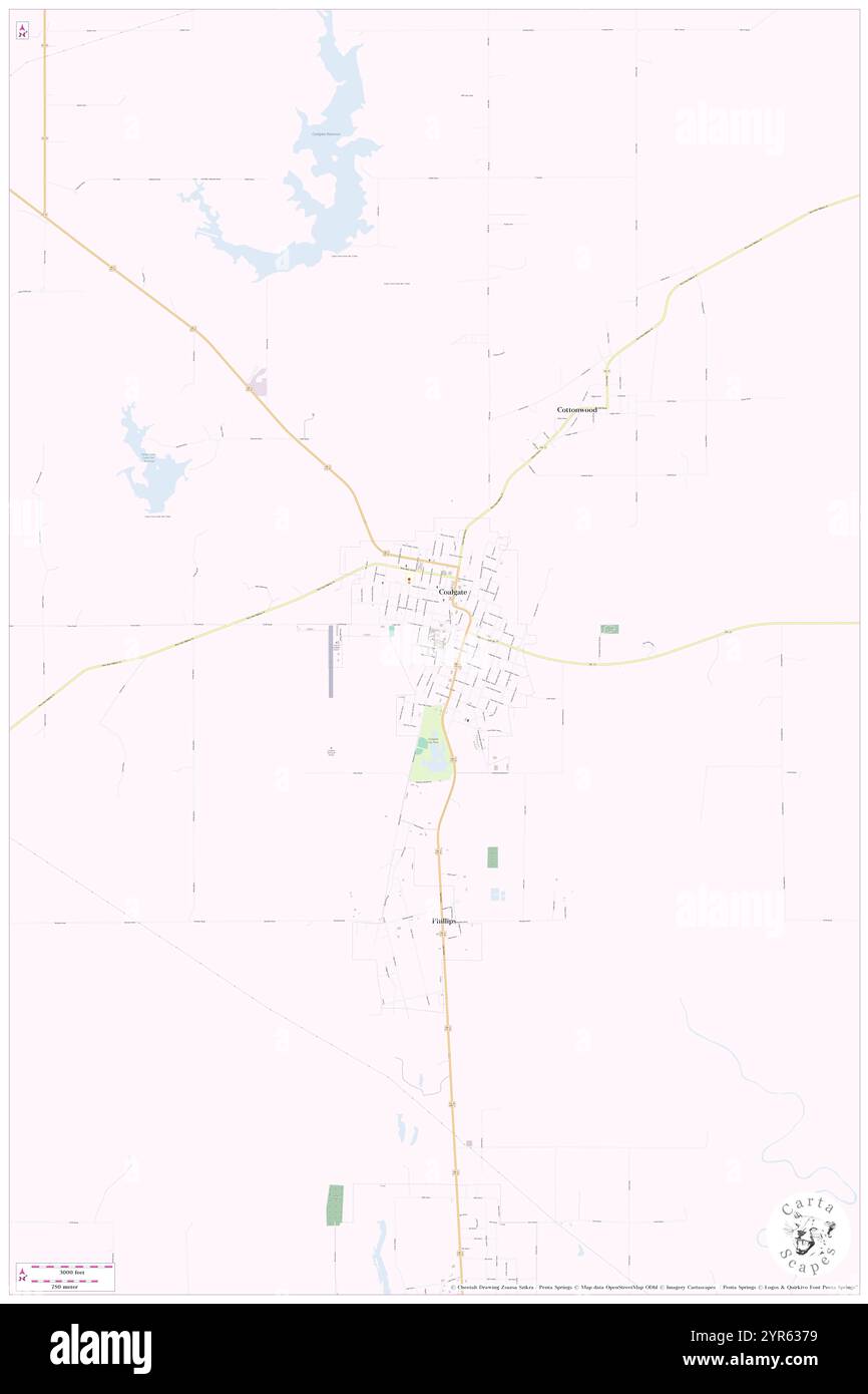 Mappa di coalgate oklahoma Immagini senza sfondo e Foto Stock ...