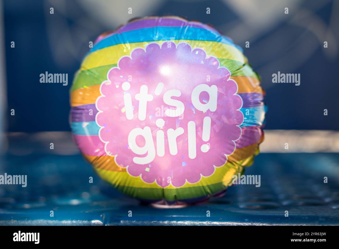Colorata festa in mongolfiera "IT's a Girl" Foto Stock