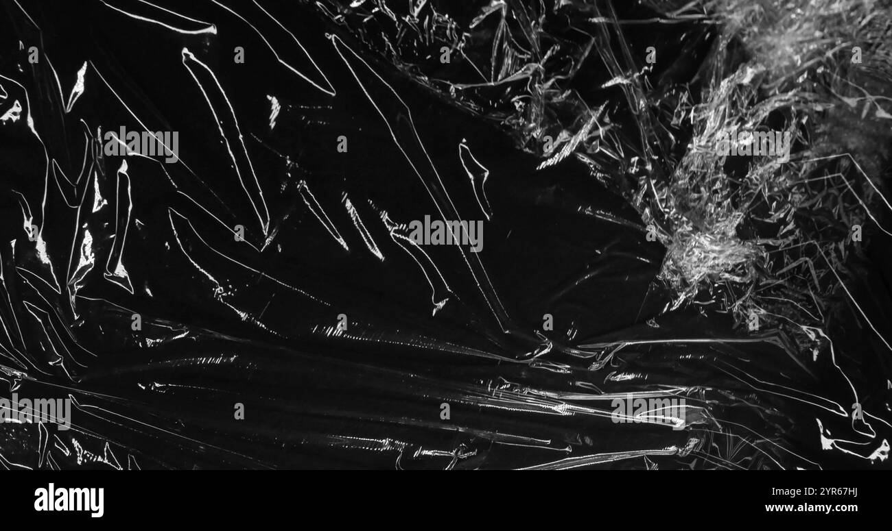 Immagine della struttura in plastica nera in movimento Foto Stock