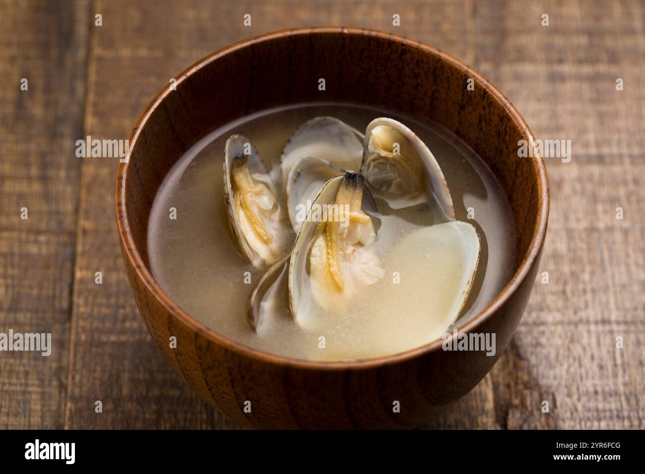 Zuppa di miso con vongole asari Foto Stock