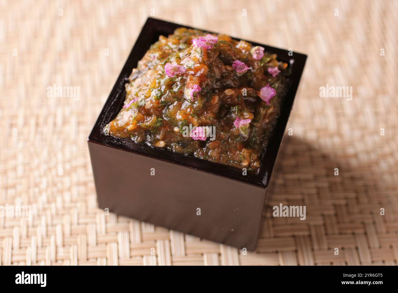 Miso con foglie di shiso Foto Stock