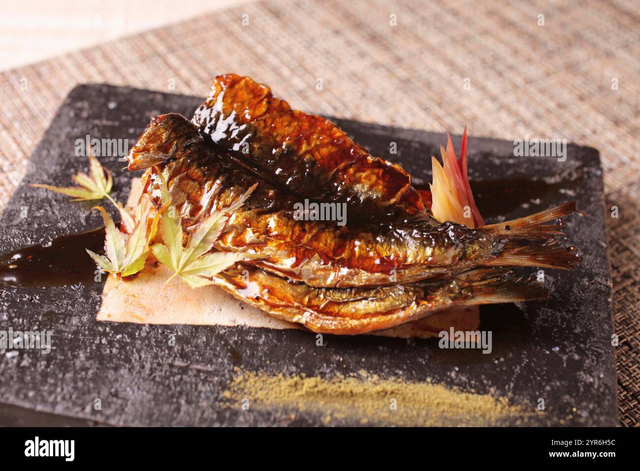 Sardine grigliate Foto Stock