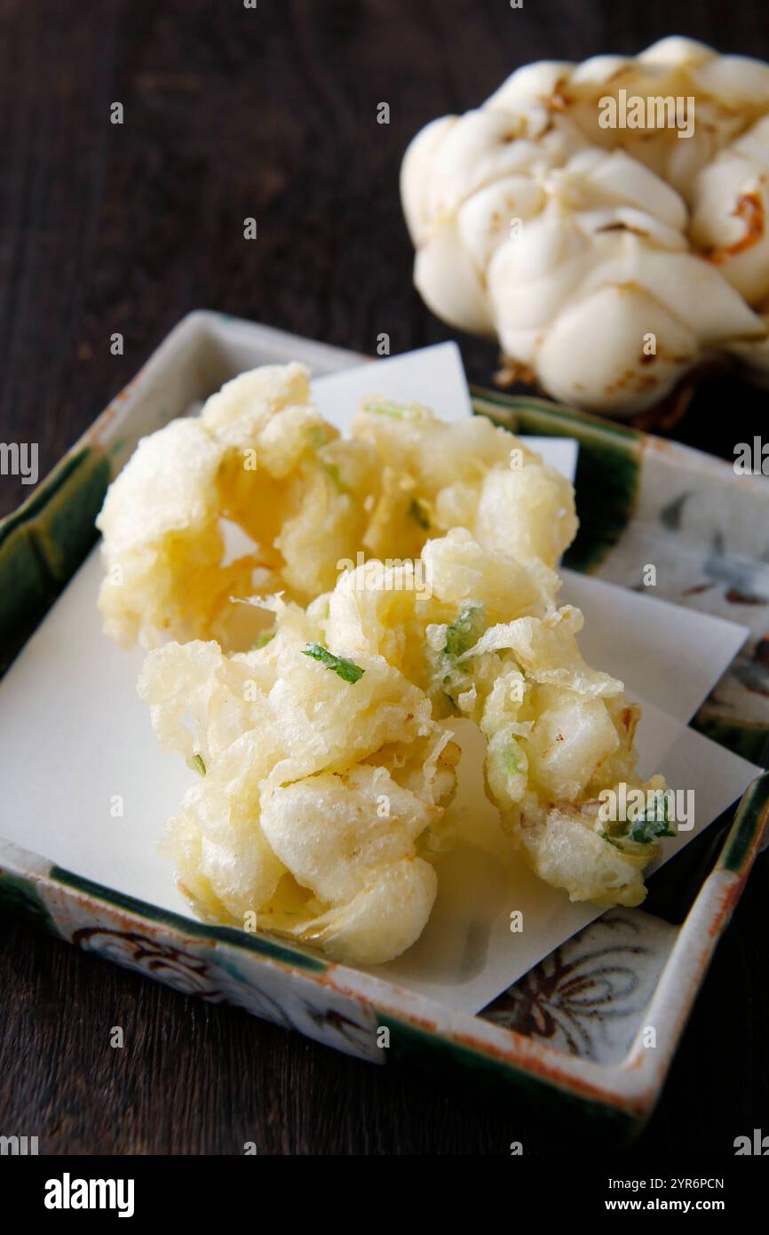 Tempura di Yurina, bulbo di giglio Foto Stock