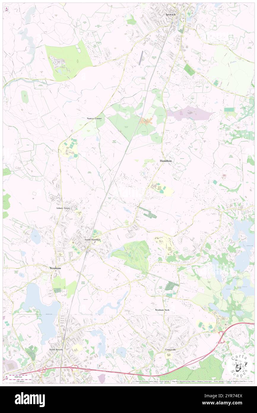 Città di Hamilton, contea di Essex, Stati Uniti, Massachusetts, N 42 37' 36'', S 70 51' 28'', MAP, Cartascapes Map pubblicata nel 2024. Esplora Cartascapes, una mappa che rivela i diversi paesaggi, culture ed ecosistemi della Terra. Viaggia attraverso il tempo e lo spazio, scoprendo l'interconnessione del passato, del presente e del futuro del nostro pianeta. Foto Stock