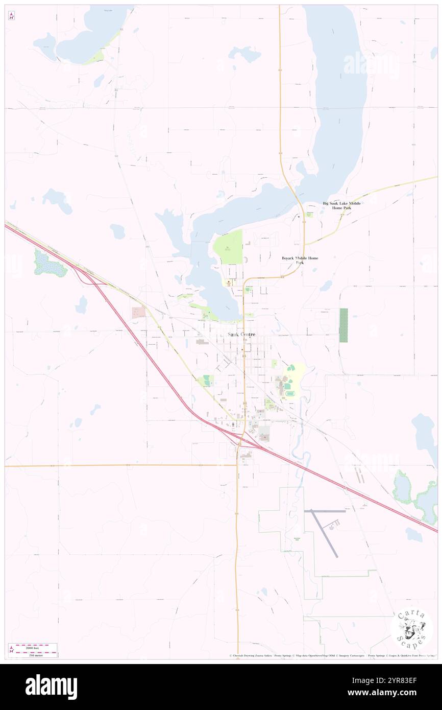 City of Sauk Centre, Stearns County, Stati Uniti, Minnesota, N 45 44' 16'', S 94 57' 25'', MAP, Cartascapes Map pubblicata nel 2024. Esplora Cartascapes, una mappa che rivela i diversi paesaggi, culture ed ecosistemi della Terra. Viaggia attraverso il tempo e lo spazio, scoprendo l'interconnessione del passato, del presente e del futuro del nostro pianeta. Foto Stock