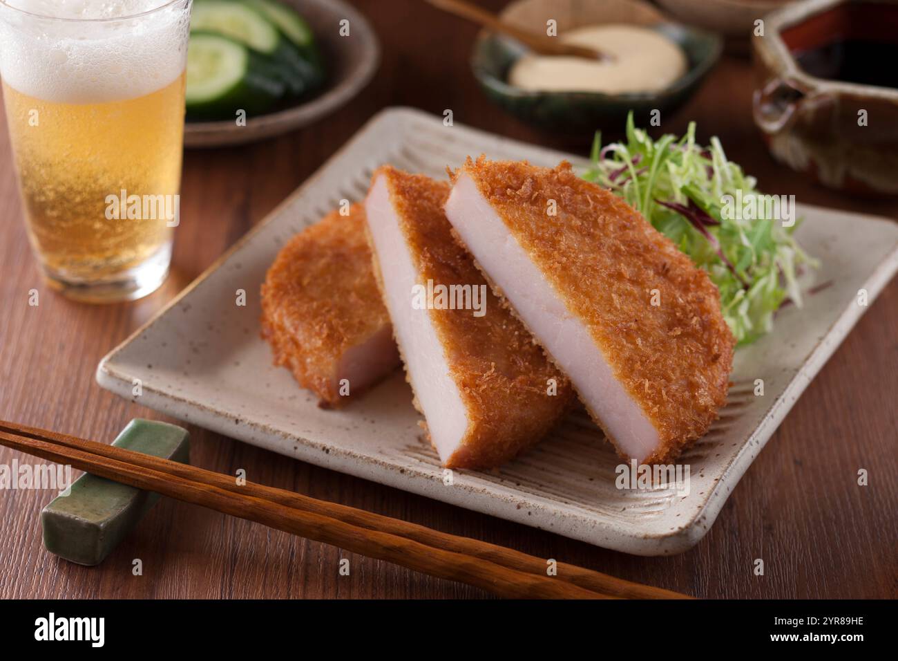 Cotoletta di prosciutto Foto Stock