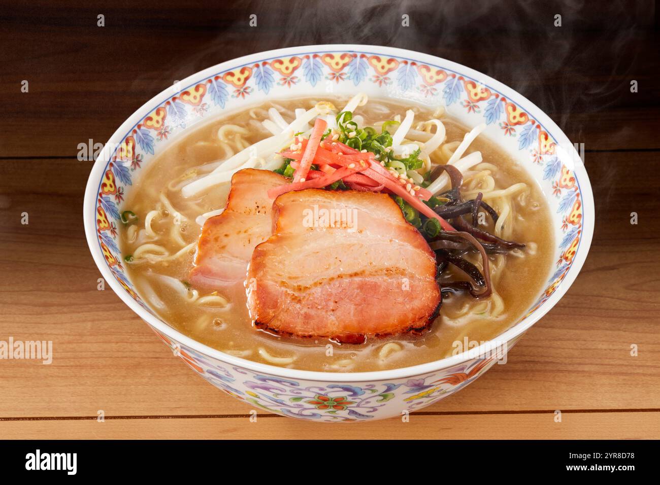 Ramen di osso di maiale ramen tagliatelle giapponesi, Tonkotsu Foto Stock