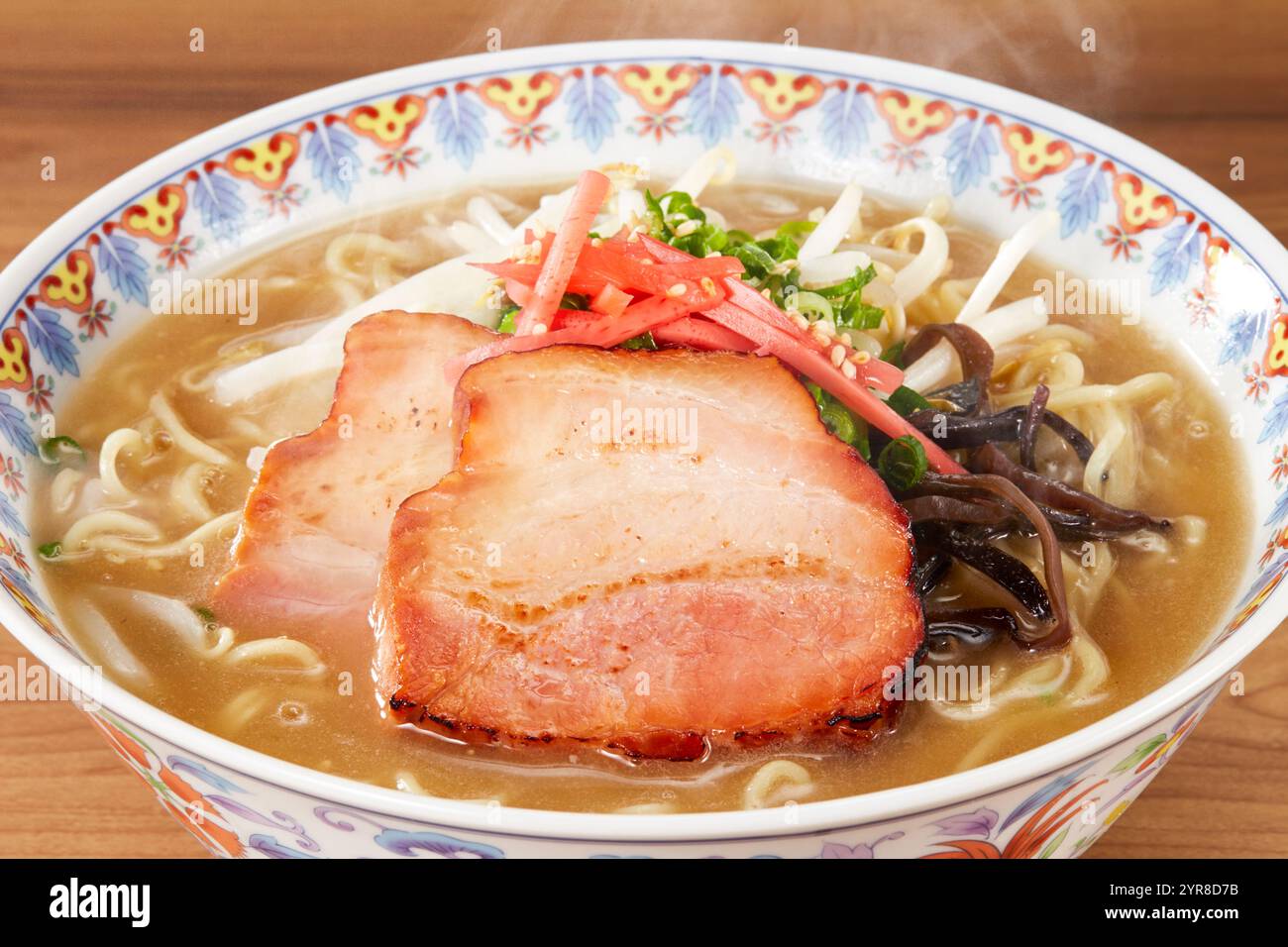 Ramen di osso di maiale ramen tagliatelle giapponesi, Tonkotsu Foto Stock