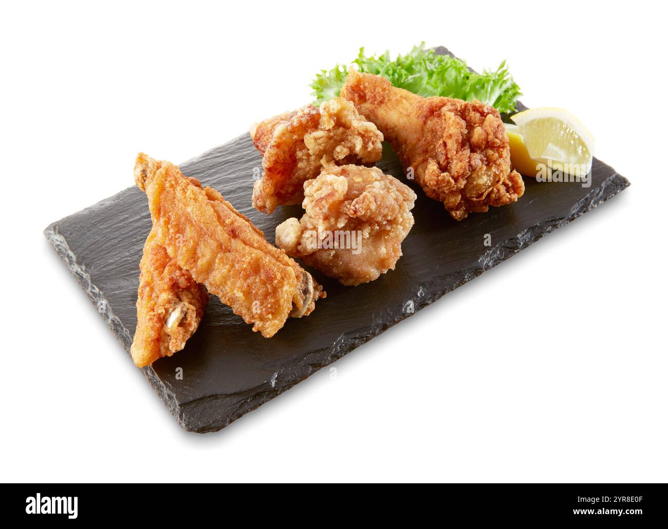 Tre tipi di pollo fritto Foto Stock