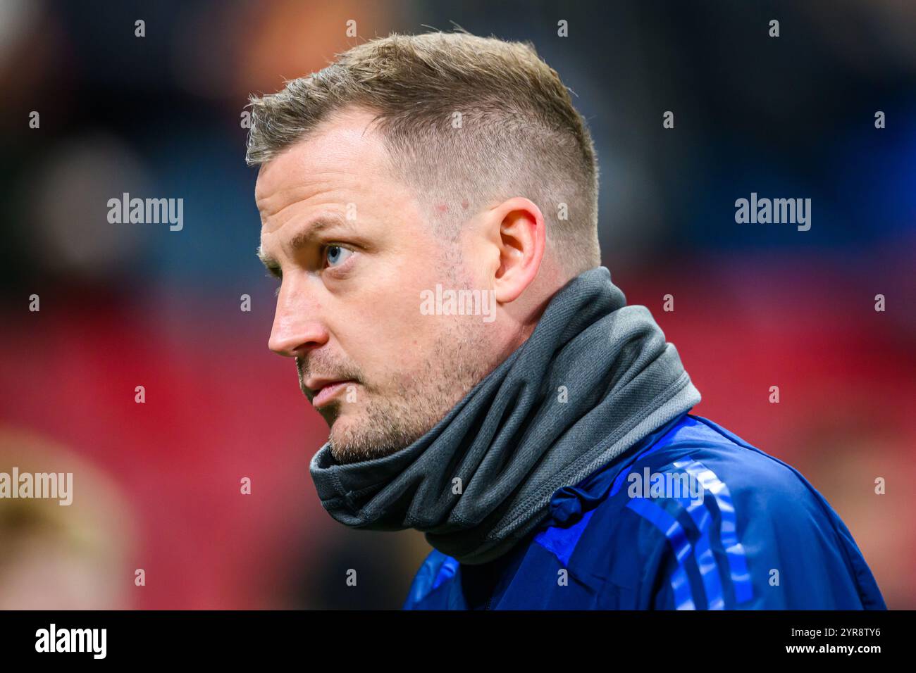 Cheftræner / Coach (FCK) - Jacob Neestrup. Superliga: FC København mod FC Nordsjælland - 02.12.2024. København, Danmark. 2 dicembre 2024. REGNO UNITO: FC Foto Stock