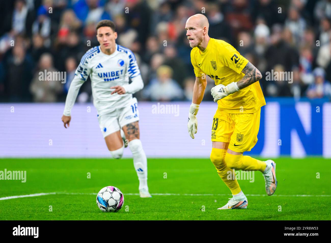 13 (FCN) - Andreas Hansen (custode). Superliga: FC København mod FC Nordsjælland - 02.12.2024. København, Danmark. 2 dicembre 2024. Regno Unito: FC Copenha Foto Stock