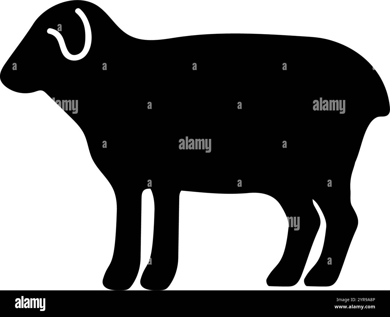 Silhouette nera di una pecora, perfetta per i progetti legati all'allevamento o al bestiame. Illustrazione Vettoriale Silhouette nera di una pecora, perfetta per i progetti legati all'allevamento o al bestiame. Illustrazione Vettoriale