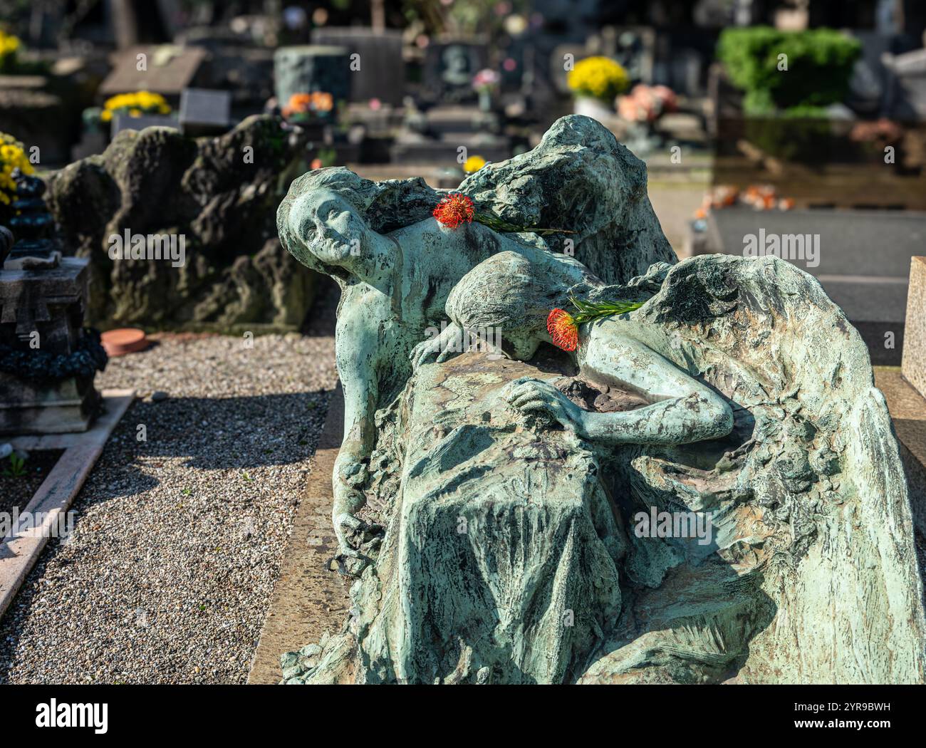 Milano, cimitero monumentale, Lombardia, italia. Foto Stock