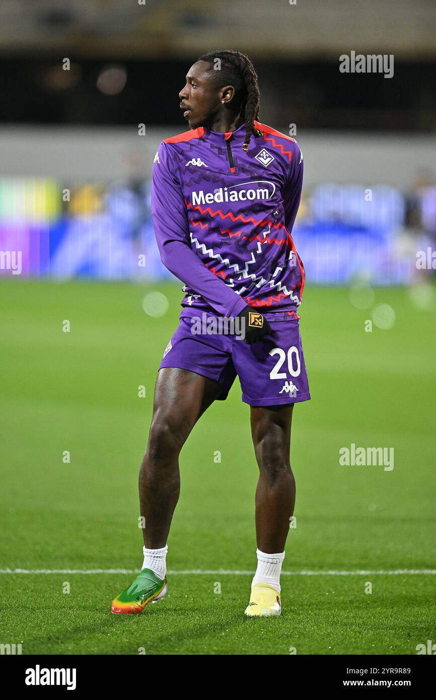 1 dicembre 2024, Stadio Artemio Franchi, Firenze, Italia; partita di serie A Enilive; Fiorentina contro Inter; Moise Kean dell'AC Fiorentina Foto Stock