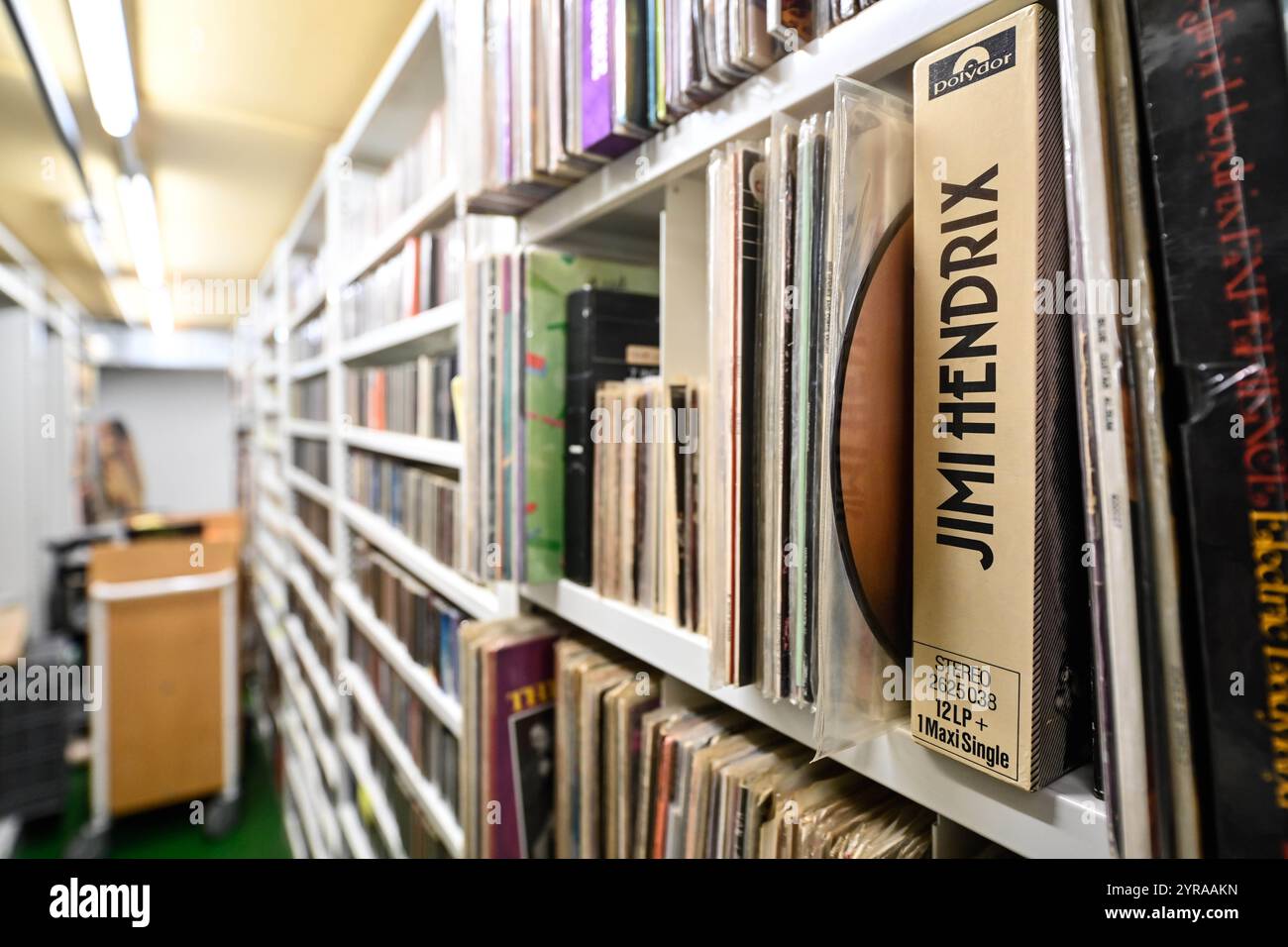 Lione, la Part-Dieu Library (Francia centro-orientale): Collezioni di suoni heritage a Silo 15, chiuse al pubblico, la più grande biblioteca municipale di fra Foto Stock