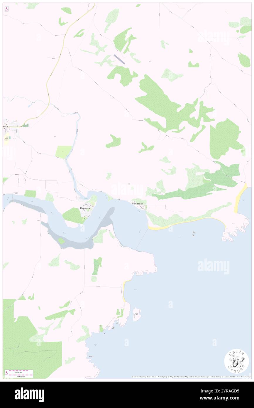 New Haven, NZ, nuova Zelanda, Otago, s 46 28' 6'', N 169 42' 36'', mappa, Cartascapes Map pubblicata nel 2024. Esplora Cartascapes, una mappa che rivela i diversi paesaggi, culture ed ecosistemi della Terra. Viaggia attraverso il tempo e lo spazio, scoprendo l'interconnessione del passato, del presente e del futuro del nostro pianeta. Foto Stock