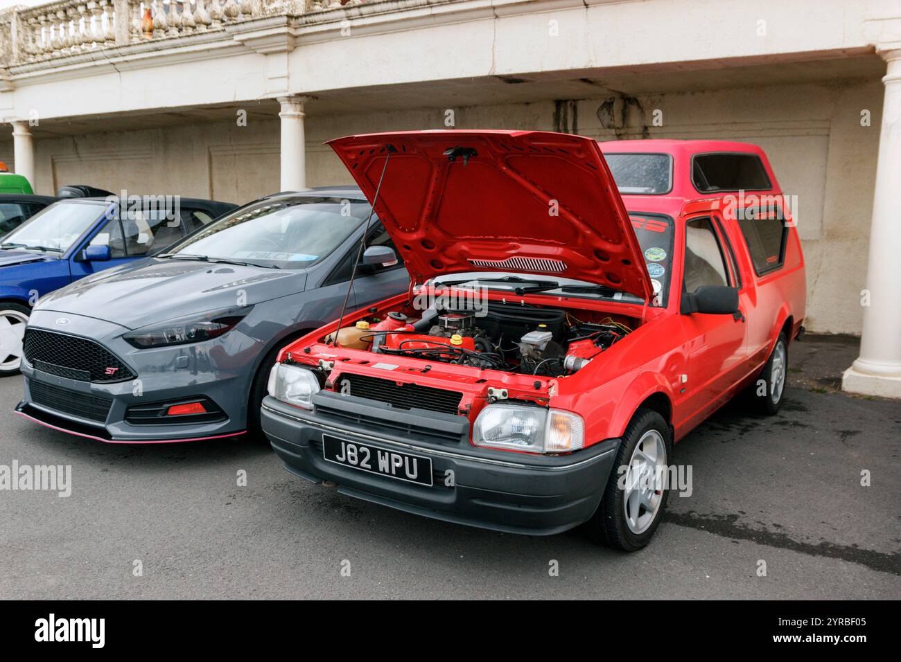 Ford Escort, Presidente Van. Blackpool, Ford Day 2023. Foto Stock
