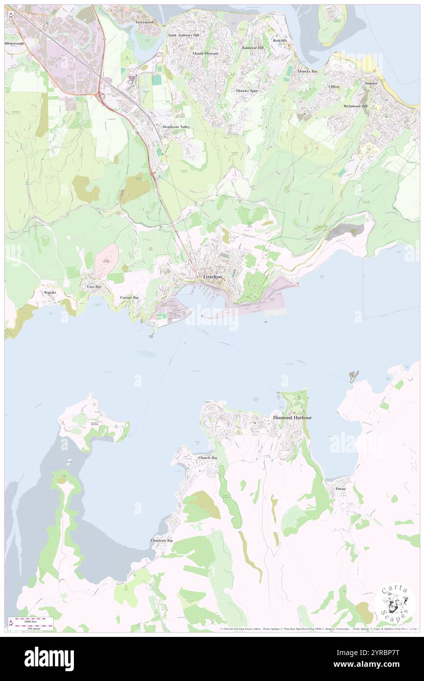 Officers Point, Christchurch City, nuova Zelanda, Canterbury, s 43 36' 35'', N 172 43' 13'', MAP, Cartascapes Map pubblicata nel 2024. Esplora Cartascapes, una mappa che rivela i diversi paesaggi, culture ed ecosistemi della Terra. Viaggia attraverso il tempo e lo spazio, scoprendo l'interconnessione del passato, del presente e del futuro del nostro pianeta. Foto Stock