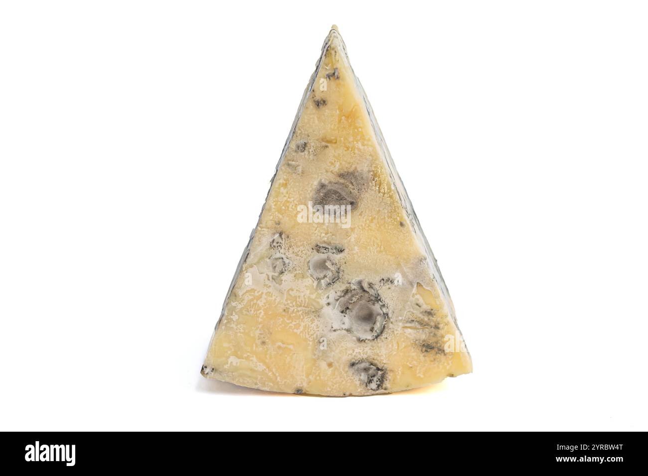 Formaggio blu isolato su bianco Foto Stock