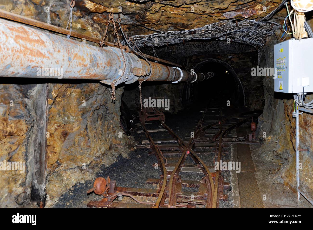 Jáchymov lázeňské město è una città termale di těžba uranu / Jáchymov e l'estrazione dell'uranio Foto Stock