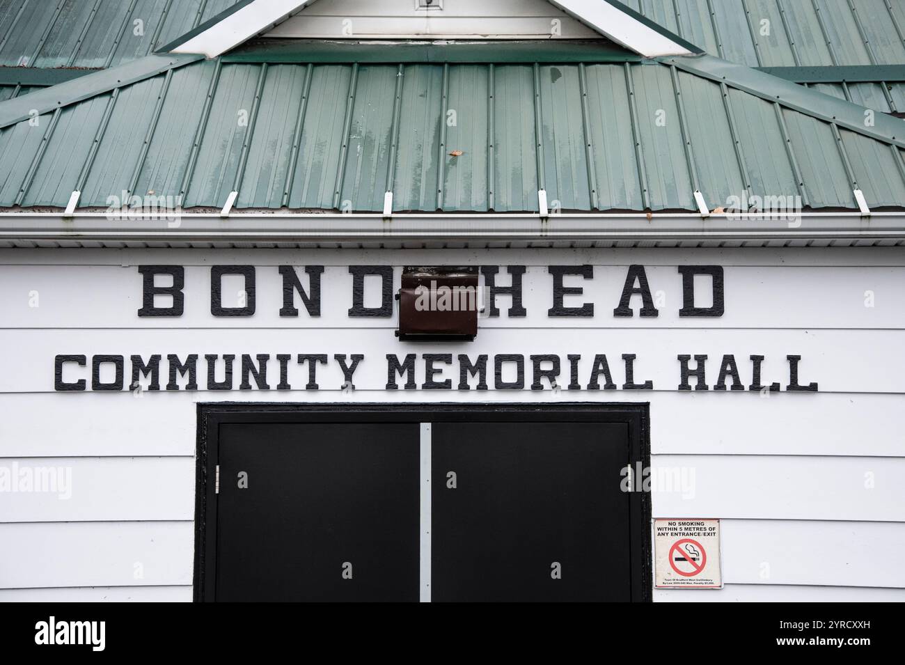 La sala commemorativa della comunità firma SU 27 a Bond Head, Ontario, Canada Foto Stock