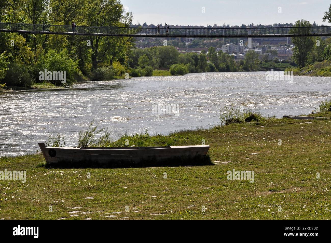 Trója, vodní kanál a Stromovka / Troia, canale d'acqua e Stromovka Foto Stock