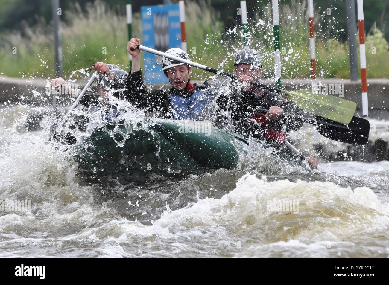 Trója, vodní kanál a Stromovka / Troia, canale d'acqua e Stromovka Foto Stock