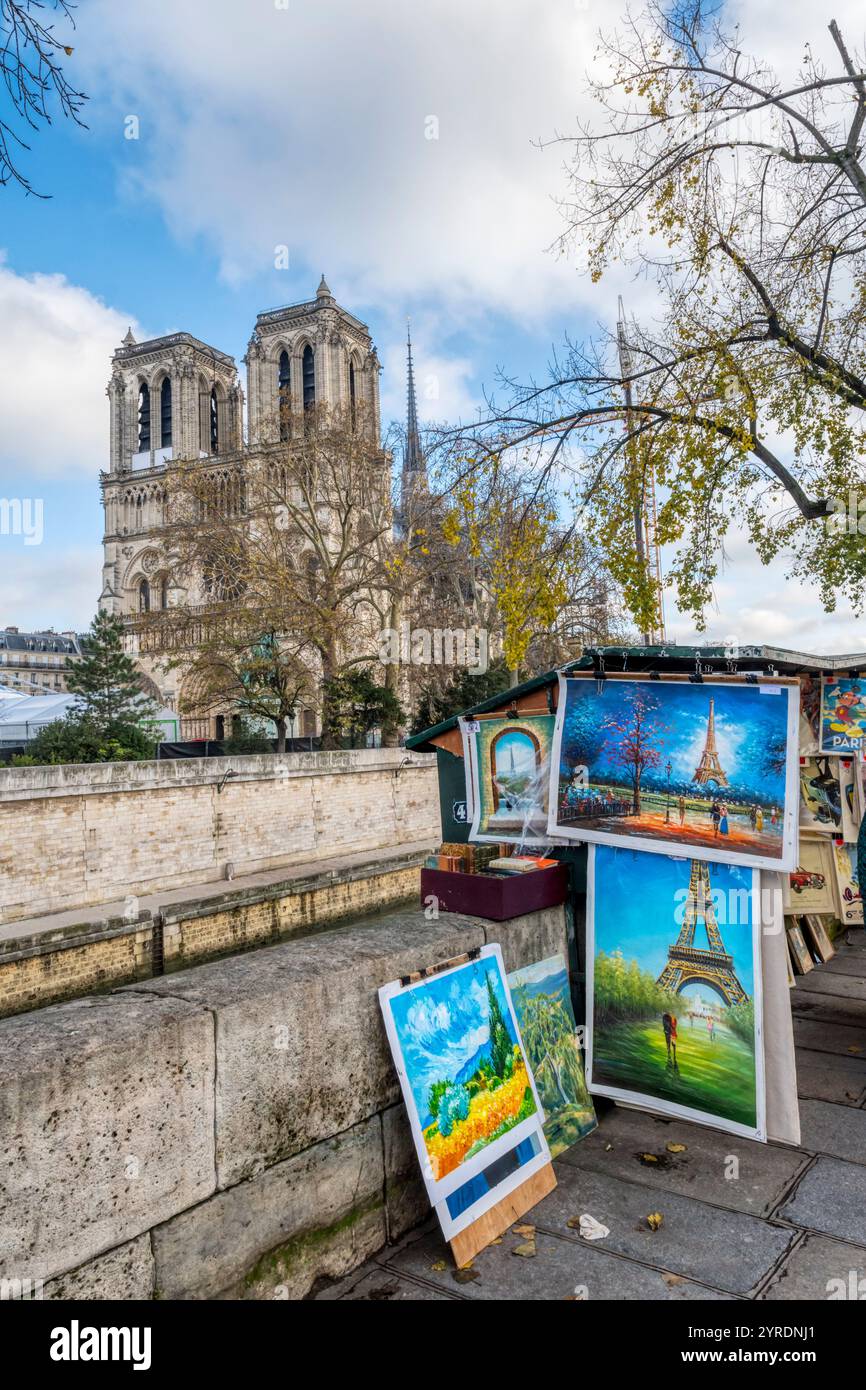 Cattedrale di Notre Dame, Parigi. Foto Stock