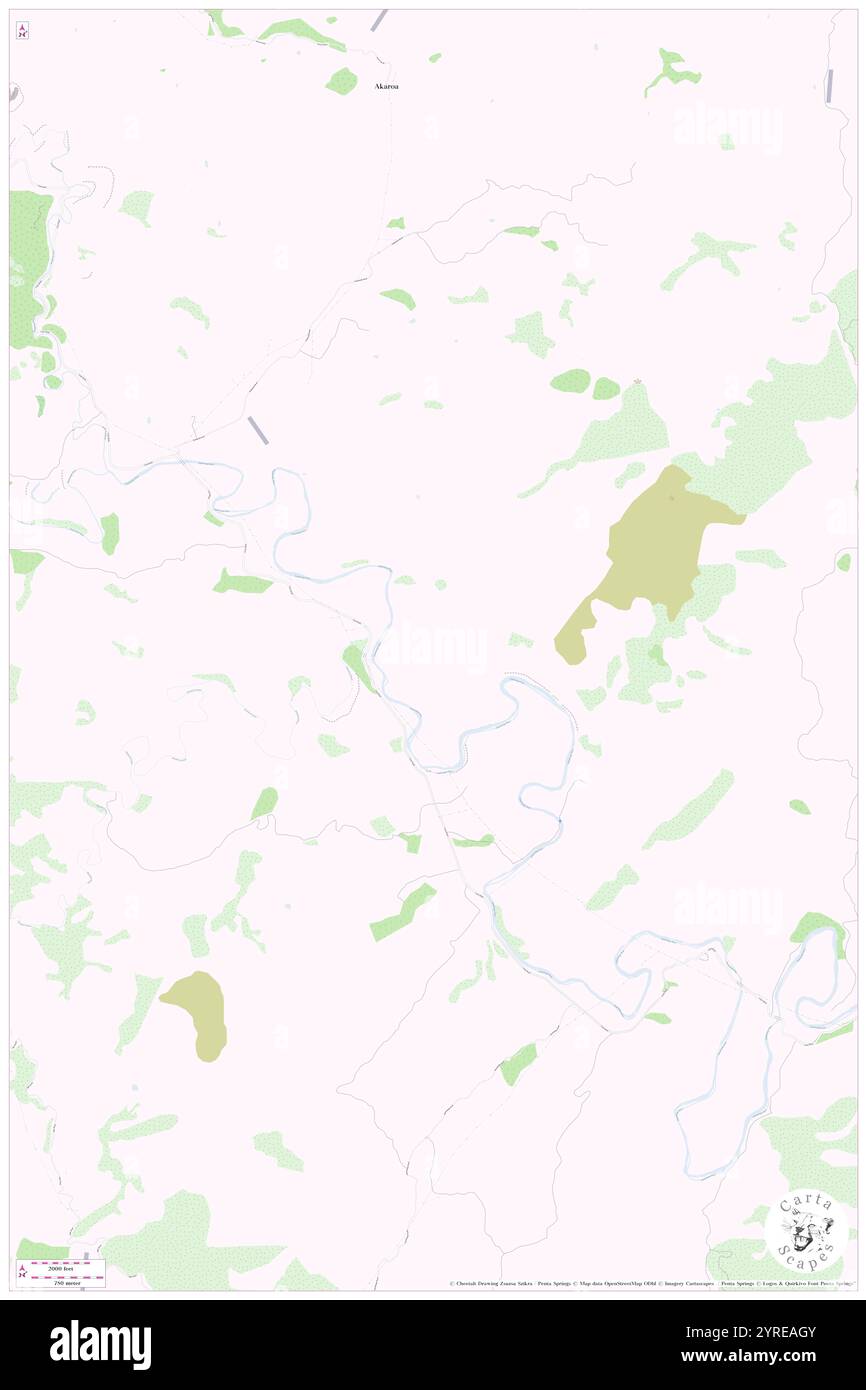 Waioakura, NZ, nuova Zelanda, s 40 36' 0'', N 176 16' 0'', MAP, Cartascapes Map pubblicata nel 2024. Esplora Cartascapes, una mappa che rivela i diversi paesaggi, culture ed ecosistemi della Terra. Viaggia attraverso il tempo e lo spazio, scoprendo l'interconnessione del passato, del presente e del futuro del nostro pianeta. Foto Stock