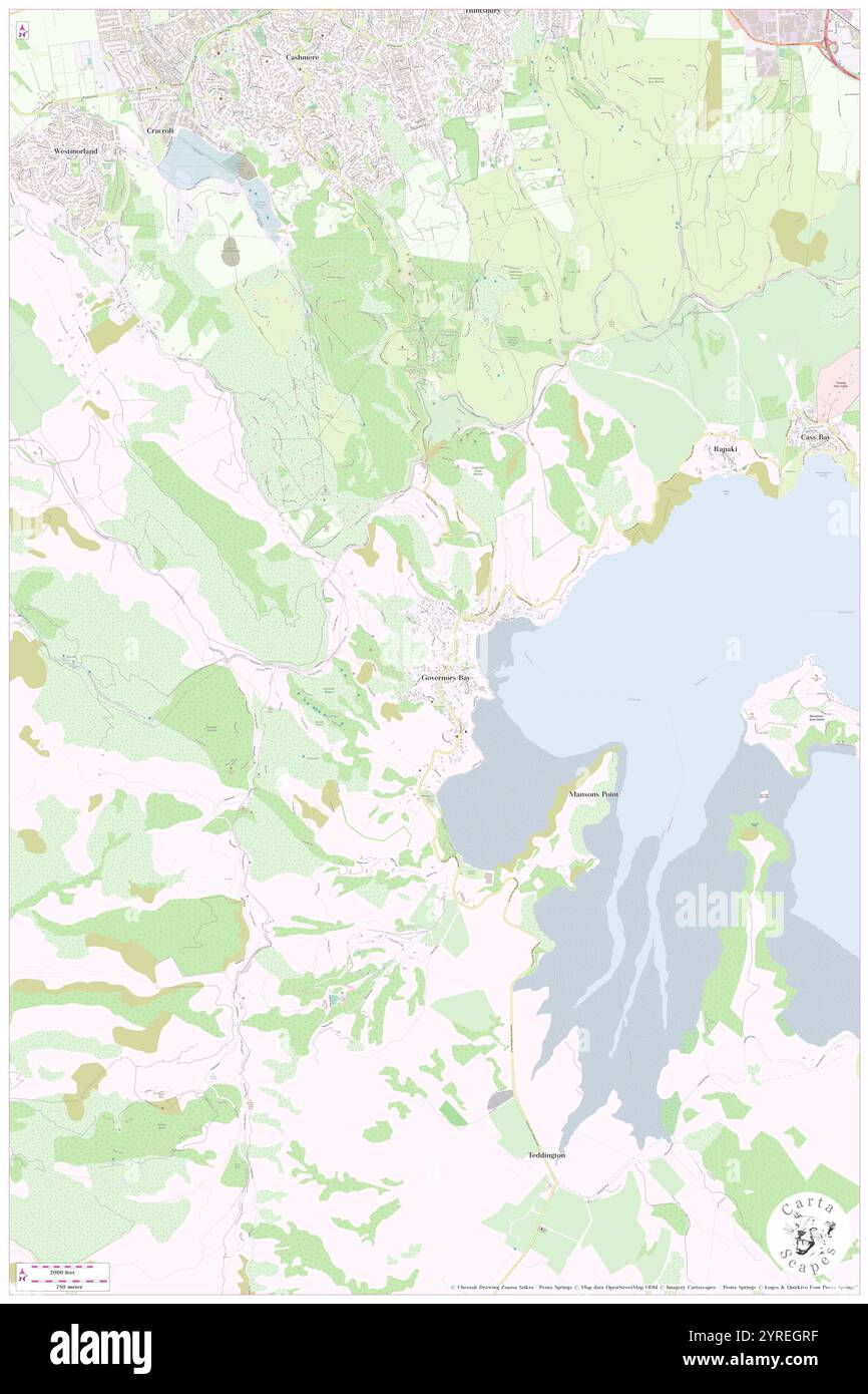 Governors Bay, Christchurch City, nuova Zelanda, Canterbury, s 43 37' 21'', N 172 38' 47'', mappa, Cartascapes Map pubblicata nel 2024. Esplora Cartascapes, una mappa che rivela i diversi paesaggi, culture ed ecosistemi della Terra. Viaggia attraverso il tempo e lo spazio, scoprendo l'interconnessione del passato, del presente e del futuro del nostro pianeta. Foto Stock