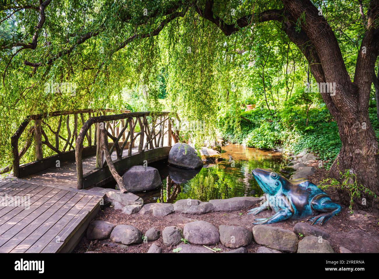 Situato nella University Cirty, il Cleveland Botanical Garden ospita la gigantesca serra del Rockefeller Park, che ospita orchidee, una foresta pluviale e un mare Foto Stock