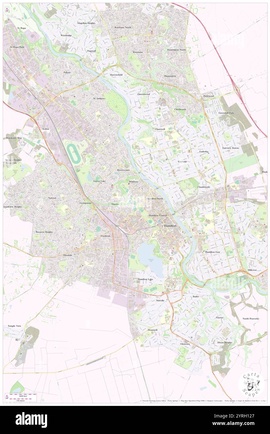 Waikato Stadium, Hamilton City, nuova Zelanda, Waikato, s 37 46' 51'', N 175 16' 6'', MAP, Cartascapes Map pubblicata nel 2024. Esplora Cartascapes, una mappa che rivela i diversi paesaggi, culture ed ecosistemi della Terra. Viaggia attraverso il tempo e lo spazio, scoprendo l'interconnessione del passato, del presente e del futuro del nostro pianeta. Foto Stock