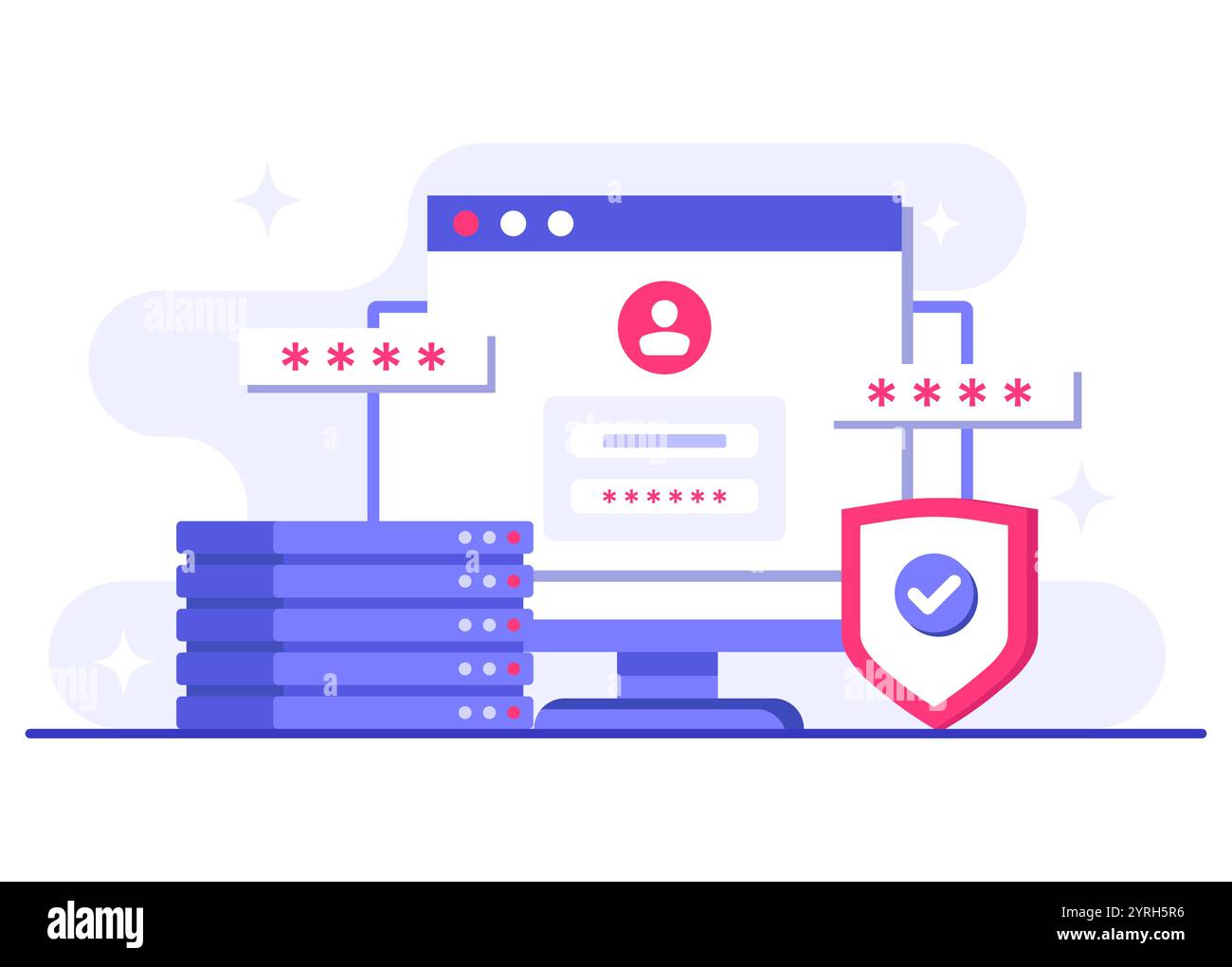 Protezione dei database, sicurezza informatica, data center, gestione dei file, archiviazione cloud, illustrazione piatta sulla protezione dei dati personali per la landing page, mobile A. Illustrazione Vettoriale Protezione dei database, sicurezza informatica, data center, gestione dei file, archiviazione cloud, illustrazione piatta sulla protezione dei dati personali per la landing page, mobile A. Illustrazione Vettoriale